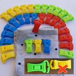 Sokken Clips - 36 Stuks - Kunststof - 4 Kleuren - Voor Wasdroger en Wasmachine — thumbnail 1