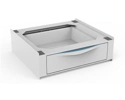 Meliconi Basetorre Extra - D55 x H20 cm - Uitneembare Lade - Stapelset - Antislip - Compatibel met alle wasmachines met een diepte van min. 45 cm - Wasmachineonderdeel & -accessoire - Wit