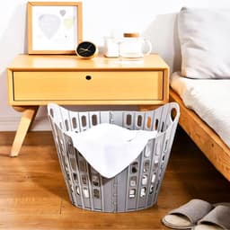 1 set - Opvouwbare wasmand - Slaapkamer - Badkamer - Opbergmand voor vuile was - Geschikt voor opbergen, grote capaciteit, openbare badkamer - 40*20*32 cm - grijs — thumbnail 2
