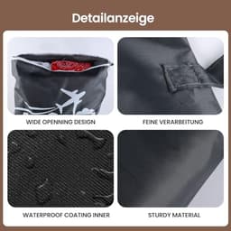 Ultiluxe® Waszakken - 2 Stuks - Reis Waszak - Vuile Waszak - 46 x 58 cm - Met Ritssluiting - Waterdicht Oxford - Grijs/Roze — thumbnail 2