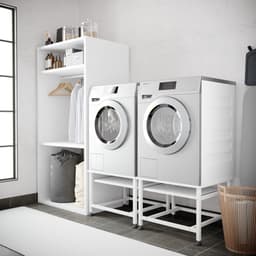 Wasophoogte® Wasmachine verhoger - Wasmachine opbouwmeubel - Wasmachine sokkel - 45 cm hoog - Wit - Dubbel - Universeel — thumbnail 2