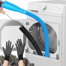 Droger Ventilatie Reiniger - Wasdroger Schoonmaakset - Verstopte Ventielen Vrij - Flexibele Lintborstel - Verstelbare Lengte - Blauw — thumbnail 1