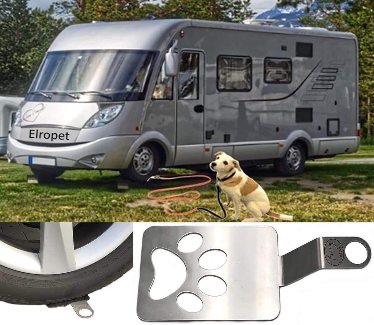 Grondanker Honden - Camper Ankerpunt - Vastzetten Huisdier - Roestvrij Staal - 32 x 13 cm — afbeelding 1