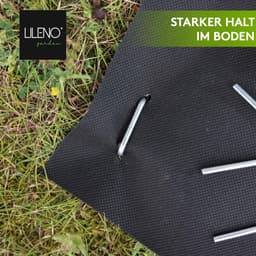 Onkruiddoek haringen 50 stuks - 14 x 3 cm - tuinvlies tent grondankers - onkruidfolie gazonrooster camping — thumbnail 4