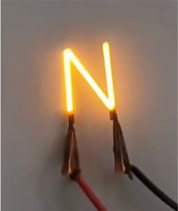 -N- COB LED 3V Filament Letter Geel 3 x 3 cm FPC 2200K 1W Warm-wit — thumbnail 1