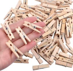 100x Kleine Houten Knijpers voor Knutselen, Foto's en Decoratie (3,5 cm) — thumbnail 4