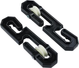 2-Pack waslijnspanners van kunststof voor waslijnklemmen. Voorkomt klitten en draaien van de waslijn. S-vormige waslijnspanner voor lange en zware waslijnen - Zwart. — thumbnail 1