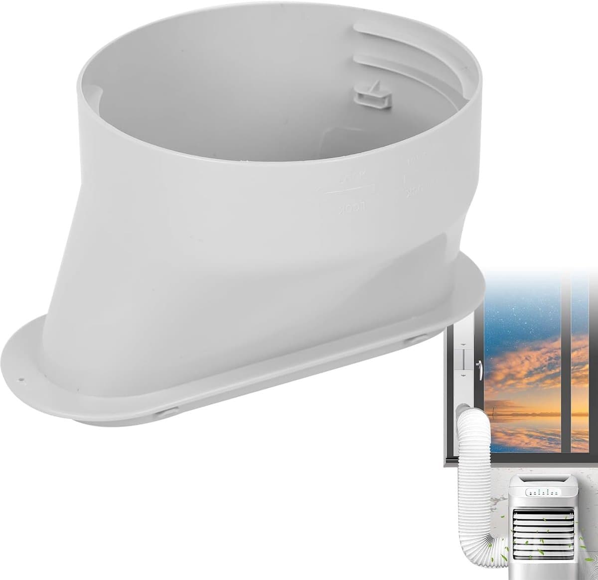 Koppelstuk Mobiele Airco Afvoerslang - Ø150Mm - voor airco met afvoerslang - voor mobiele airco met afvoerslang - voor afvoerslang airco - koppelstuk mobiele airco - Plaat voor afvoerslang met een diameter van 15 cm — afbeelding 1