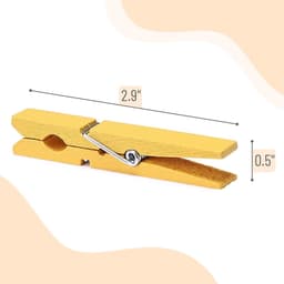 100 stuks natuurlijke houten wasknijpers, 7,3 cm, kleurrijk en roestbestendig voor het ophangen van kleding, wasknijpers, wasknijpers, houten wasknijpers — thumbnail 2
