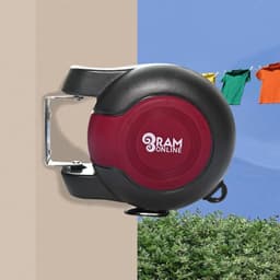 RFWR® 30 Meter Intrekbare Haspel Waslijn - Wandmontage, Dubbele Kabel, 2 x 15 Meter Droogruimte — thumbnail 4