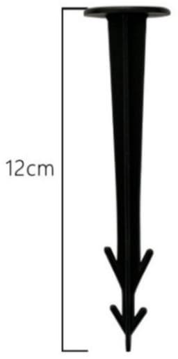 Grondanker - Tuingrondpen - UV-bestendig - 12 cm - Kunststof - Zwart - 50 stuks — thumbnail 2