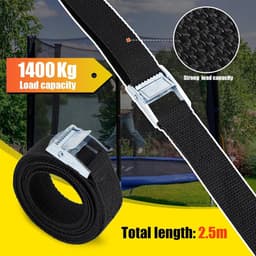 Allecto plus - Bodemankers 4 stuks haringen met verstelbare riemen - Geschikt voor trampoline, tuinhuis en schommels - Spiraal trampolinebevestiging met draaihulp - Sterke grondankers-metaal - 25m riemen - Eenvoudige installatie — thumbnail 2