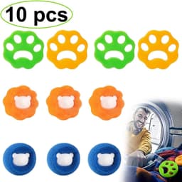 Haarverwijderaar en Pluisballen Set - Herbruikbaar en Effectief - Voor Wasmachine - Dierenharen en Pluisjes Verwijderen - Huisdierhaarverwijderaar - Set van 4 en 6 stuks — thumbnail 3