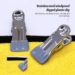 Metaal wasknijpers - 40 stuks - grijs - roestvrij staal — thumbnail 3