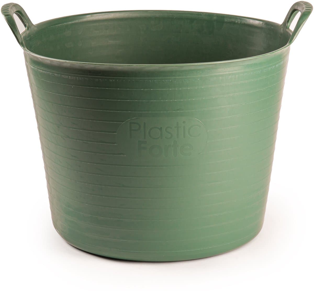Plasticforte Flexibele kuip of emmer - groen - 42 liter - stevig kunststof - 45 x 38 cm - Afvalbak - Wasmand - Opbergmand — afbeelding 1