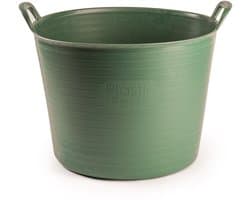 Plasticforte Flexibele kuip of emmer - groen - 42 liter - stevig kunststof - 45 x 38 cm - Afvalbak - Wasmand - Opbergmand — afbeelding 1
