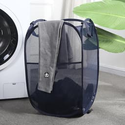 Wasmand Ruimtebesparend - Zwart - Wasmand Opvouwbaar - Opbergmand - Opbergzak - 60L - Opvouwbare Wasmand - Wasmand Zwart - Inklapbare Wasmand — thumbnail 4