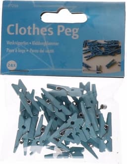 Mini knijpers blauw - 24x - Geboorte jongen - 2,5 cm - Kaartjes ophangen knijpertjes — thumbnail 3