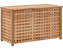 vidaXL - Wasmand - 77,5x37,5x46,5 - cm - massief - walnoothout — afbeelding 1