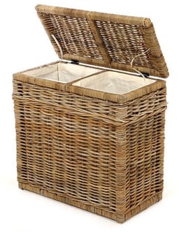 Rieten Wasmand Dubbel - 68x33xH66 cm — thumbnail 1