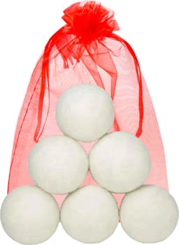 Drogerballen - XL - Droogballen - 100% Natuurlijk Wol - Herbruikbaar - 6 Stuks - Incl. Opbergzak — thumbnail 1