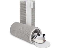 Set van 2 wasnetten, schoenenwaszak met 360° schoonmaakpluisjes, herbruikbare schoenenwaszak, wasmachine, waszak, multibescherming voor schoenen, sneakers (grijs), grijs