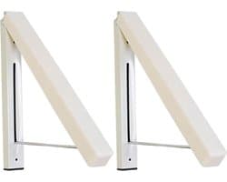 Inklapbare kledinghaken - Intrekbaar wandkledingrek - Aluminium wasrek - Opvouwbare kledingstang - Wasgoed en opslag organiseren folding wall laundry rack