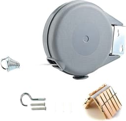 30lbs Heavy Duty Retractable Clothesline with 10 Clothespins for Wet and Dry Laundry Waslijn Uittrekbaar — thumbnail 5