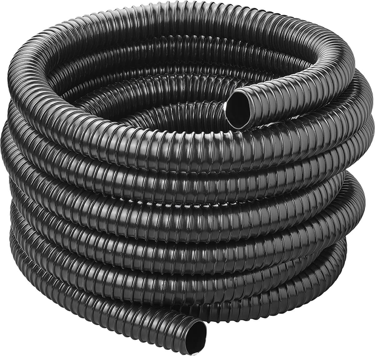 ProPlus Afvalwaterslang - 10 m - Afwatering - Temperatuurbestendig - Flexibel en Uittrekbaar - ø 32 mm - Voor het Geleiden van Afvalwater vanuit caravans/campers, vijvers en zwembaden - Afvoerkanaal - Zwart — afbeelding 1