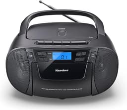 Draagbare Boombox met CD-speler, Cassette en FM-radio - USB & Aux-ingang, Perfect voor Thuis en Op Reis — thumbnail 1