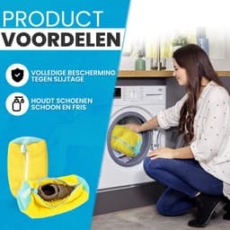 Bewern 2 Delige Waszak Schoenen met Rits – 360° Uitgebreide Reiniging - Sneakers Waszak voor Wasgoed - Schoen Waszak Wasmachine — thumbnail 4