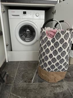 Bera Home Wasmand - Opvouwbare Wasmanden - Inklapbaar Wastas - 31x58cm - 43 Liter - IJzeren Pijpenrek - Praktische Wasoplossing — thumbnail 4