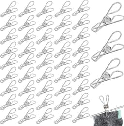 Goodivery ® Roestvrijstalen Klemmen Set van 60 Stuks voor Diverse Gebruiken in Huis en Camping — thumbnail 1