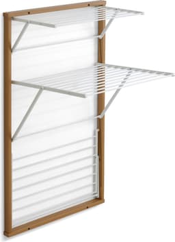 Arredamenti Italia 616 KARIM - Beukenhouten Handdoekrek - Inklapbaar Wanddroogrek - 15m Drooglengte - Kleur: hout - ARIT - Il cuore del legno — thumbnail 5