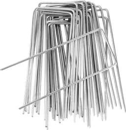 Grondankers voor onkruidvlies - set van verzinkt stalen haringen - 150 mm lang — thumbnail 1