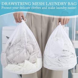 Waszak - 2 Stuks - Duurzaam Polyester - Mesh Waszakken - Voor Kleding/Bra/Sokken - Beschermt Delicate Kleding - Ideaal voor Grote Ladingen - Wasmand — thumbnail 2