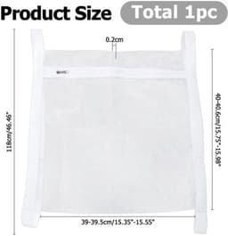 Schoenwaszak Grote Honingraat - Waszakken voor Schoenen - Waszak voor Sneakers - Wasnet - Rits en Riem - 118 cm Lang — thumbnail 2