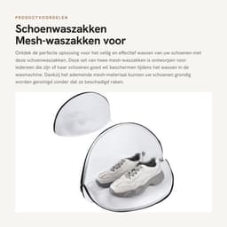 Schoenwaszakken - 2 Stuks - Mesh Waszakken - Schoenbescherming - Waszakken voor Wasgoed - Wit - Duurzaam Materiaal — thumbnail 4