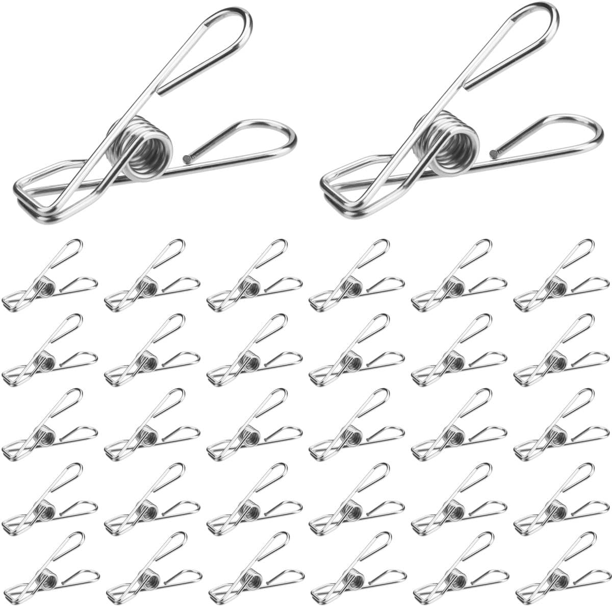 Solidchoice - 60 Stuks RVS Wasknijpers voor Kleding en Handdoeken — afbeelding 1
