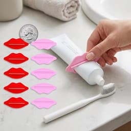Tubeknijpers set 8 stuks - kunststof - nude roze en rood - efficiënt gebruik voor tubes - ShopVlot — thumbnail 5
