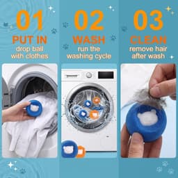 Dierenhaarverwijderaar 12 stuks - Herbruikbare wasballen - Pluisballen voor wasmachine - ShopVlot — thumbnail 3