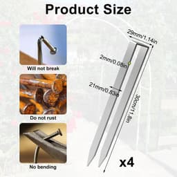 Bodemankers voor Rozenboog - Zilver - 300 x 29 x 21 mm - Gelegeerd Staal - Voor Bevestiging van Tuinconstructies — thumbnail 5