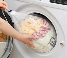 Tweedelige waszakset met trekkoord, inclusief wasnetje voor de wasmachine, herbruikbare waszak en wasnet, geschikt voor de wasmachine.-30*40cm — thumbnail 4