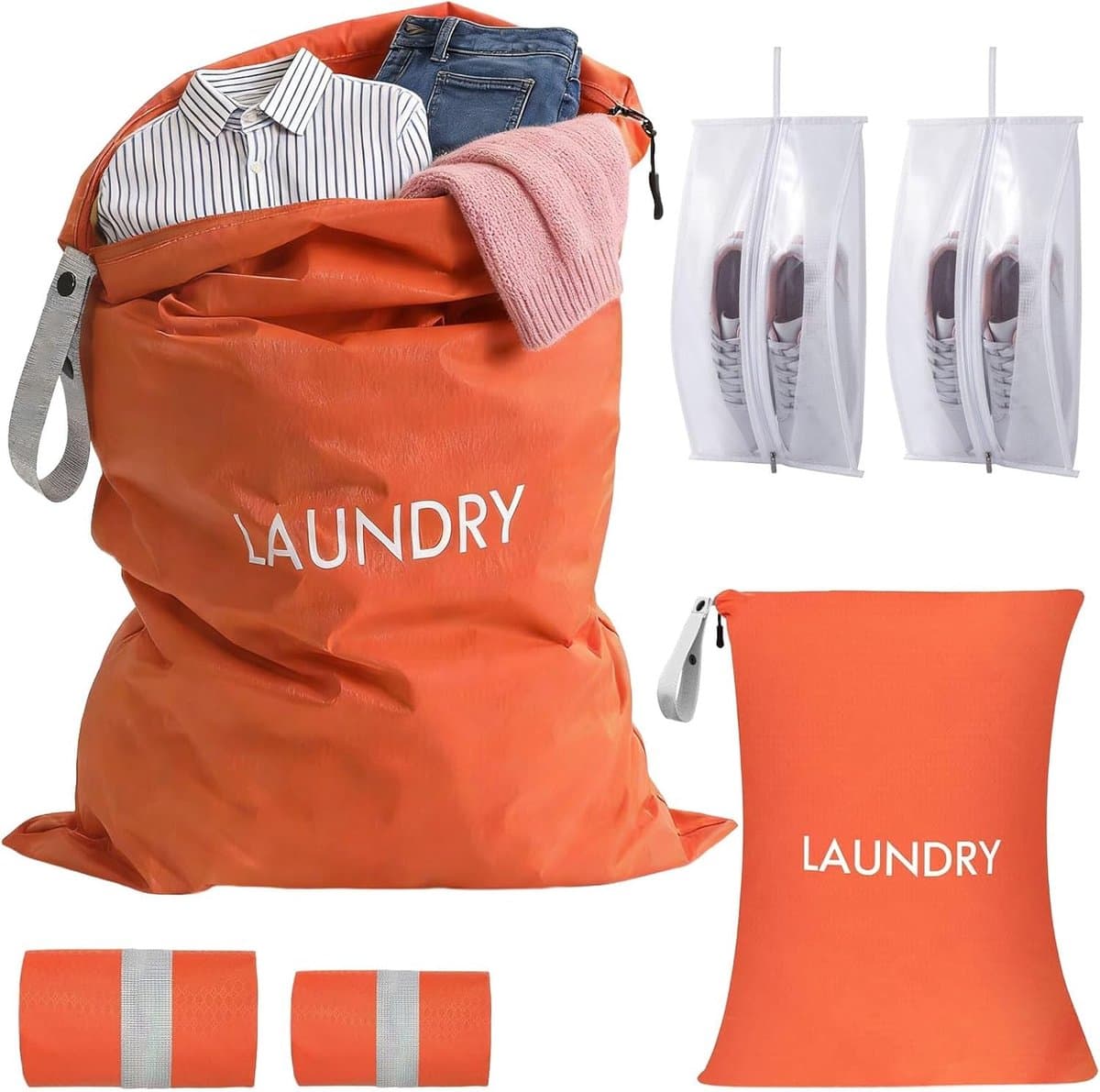 Wasnetjes met ritssluiting - Blauw - Waterdichte Reiswaszakken - 2 Stuks - Praktisch voor Reizen en Dagelijks Gebruik — afbeelding 1