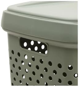 Kunststof wasmand met deksel 70 liter Five® - Terracotta - Met deksel — thumbnail 4