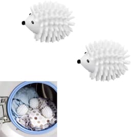 2-stuks Herbruikbare droogballen - Wasballen - Droogballen - - 9x6,5 cm - Geschikt voor het voorkomen van kluwen van kleding en het oplossen van het probleem van lintaanhechting - Wit — thumbnail 1