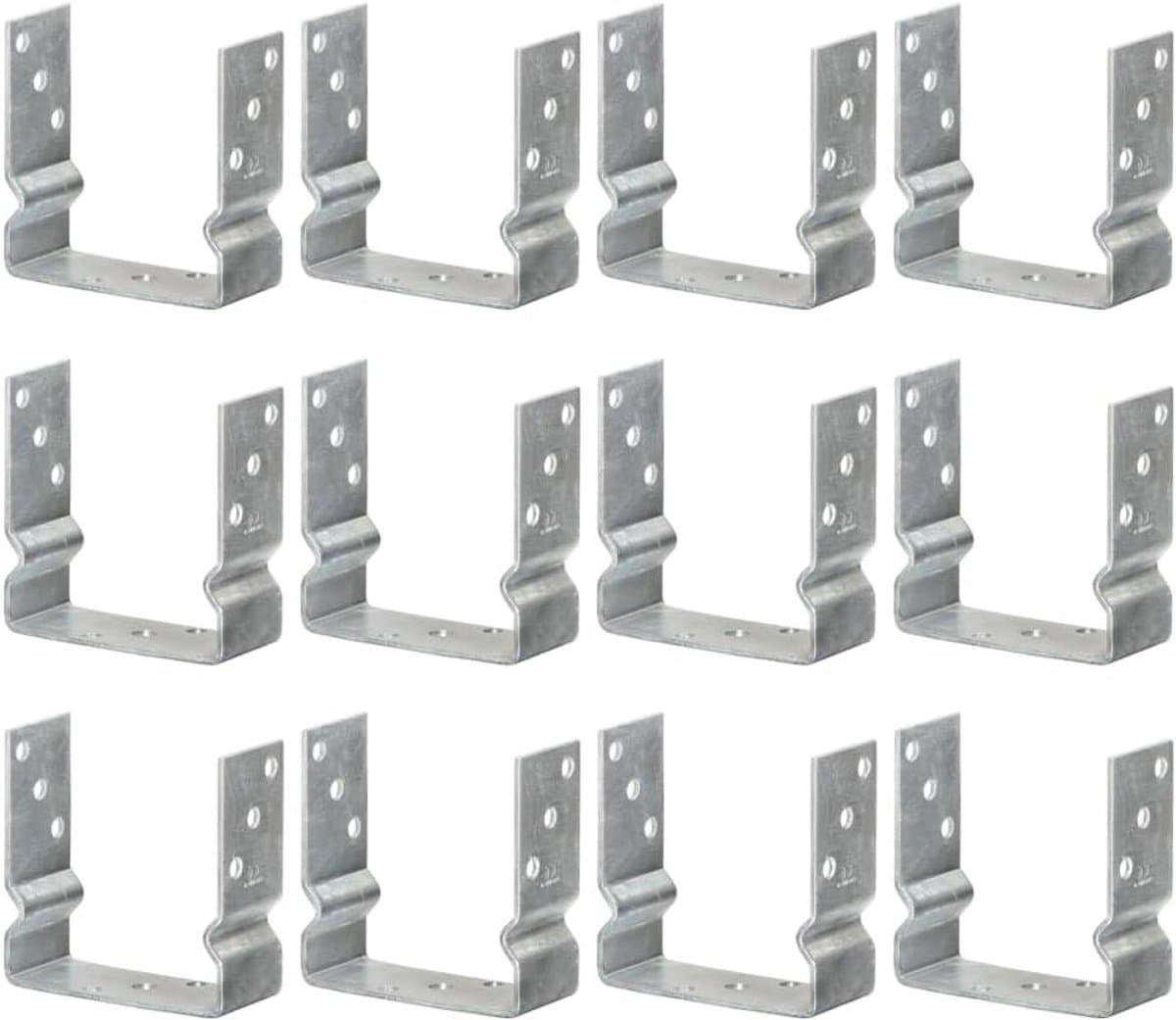 Grondankers - Paalsteun Hekpaal - Tuinhekken Plaatsen - Gegalvaniseerd Staal - 14x6x15 cm - Zilver — afbeelding 1