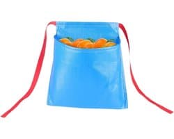 Oogstzak Tuinieren - Groente Schort - Fruit Verzamelen - Brede Opening - 45 x 45 x 25 cm - Blauw