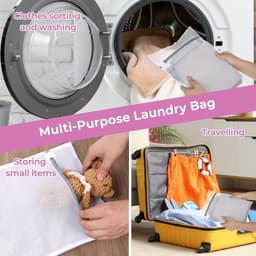 Wasmachine Wasnetjes 4x, 30 x 40 cm, Waszak met Rits voor Kleding, Sweaters en Ondergoed — thumbnail 3