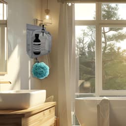 Hanging Bag voor Kledingknijpers, Squeegee en Doucheaccessoires - Ideaal voor Wasruimte, Badkamer en Balkon - Grijs, Handig en Ruimtebesparend — thumbnail 2